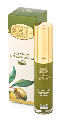 Tagesschutzserum SPF 20 für das Gesicht mit organischem Olivenöl und Alpaflor Edelwiess 30 ml