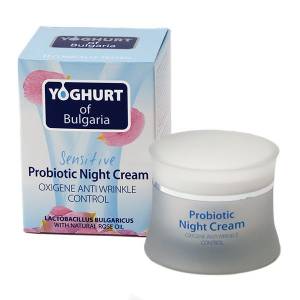Probiotische Nachtcreme mit Sauerstoff, Rosenöl und Joghurtkultur 50 ml